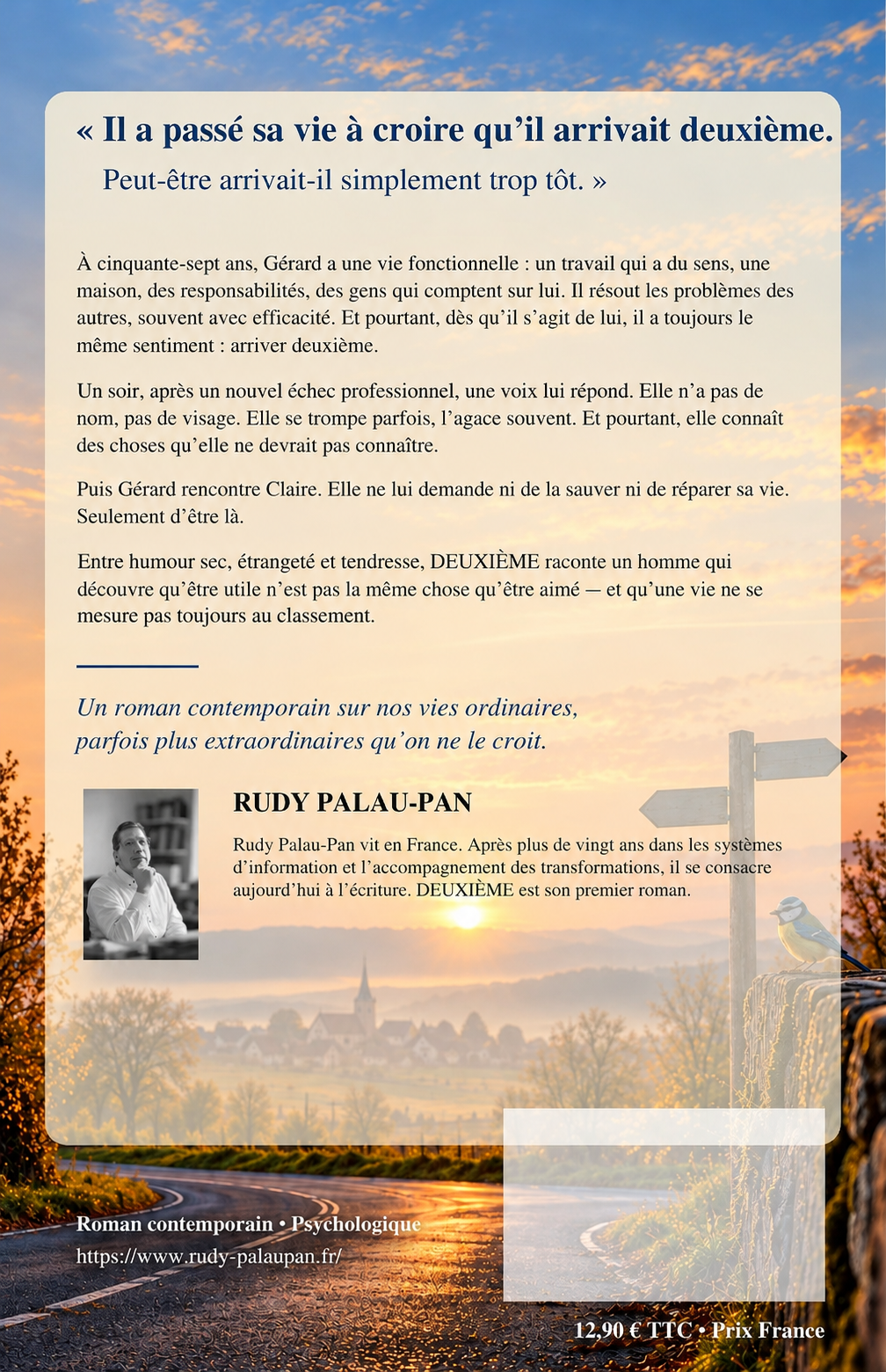 Quatrième de couverture du roman DEUXIÈME de Rudy Palau-Pan